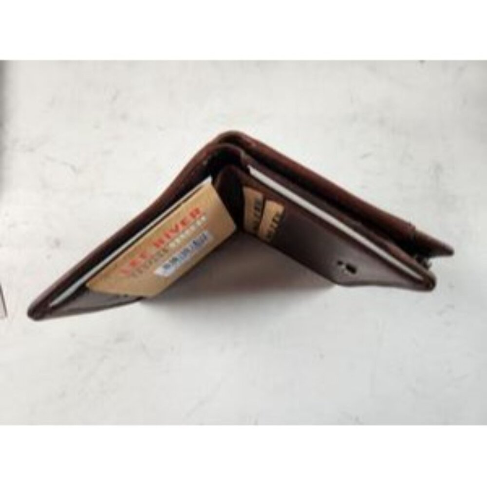 Lee River Genuine Leather Celtic Knot Bi-Fold Zip Wallet With Box Women's Brown - Picture 5 of 5